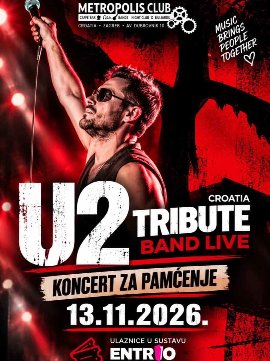 U2 TRIBUTE BAND LIVE/13.11.2026.@METROPOLIS CLUB (2 / 2)