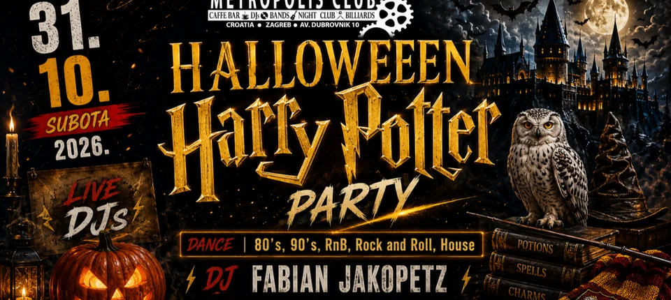 Harry Potter HALLOWEEN /31.10.2026. @METROPOLIS CLUB