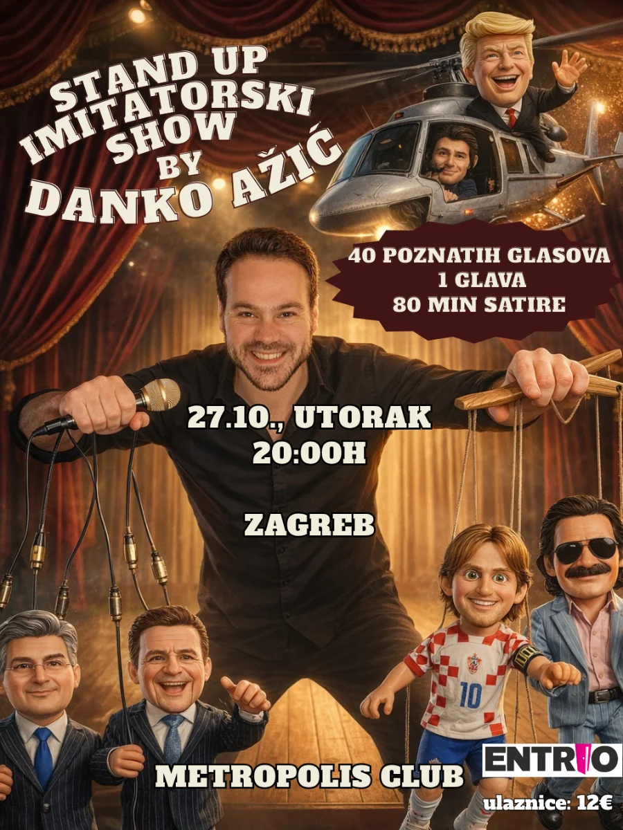 Zagreb: IMITATORSKI STAND UP SHOW BY DANKO AŽIĆ