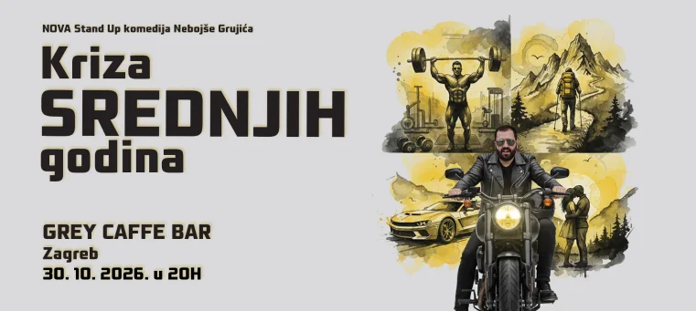 Zagreb: "Kriza srednjih godina" stand-up II Nebojša Grujić