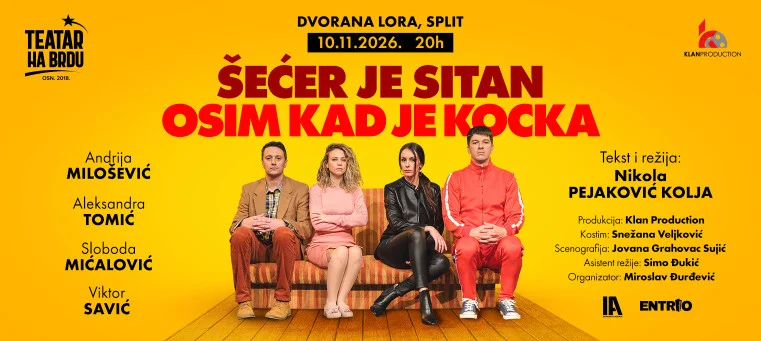 Pozorišna predstava "Šećer je sitan osim kad je kocka" u Splitu